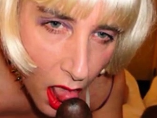 Crossdresser Amber Suck BBC I love your Cock