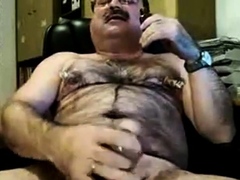 Dad pumps cock and cum