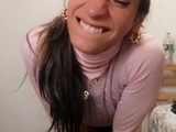 Close up teen foot worship