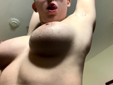 Close up cock jerking solo