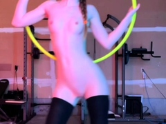 Small Titted Briana Toying Herself Poolside