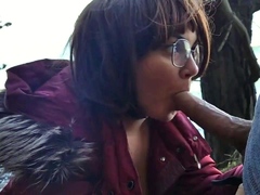 Public Blowjob with a View Amateur Couple Almost Caught!